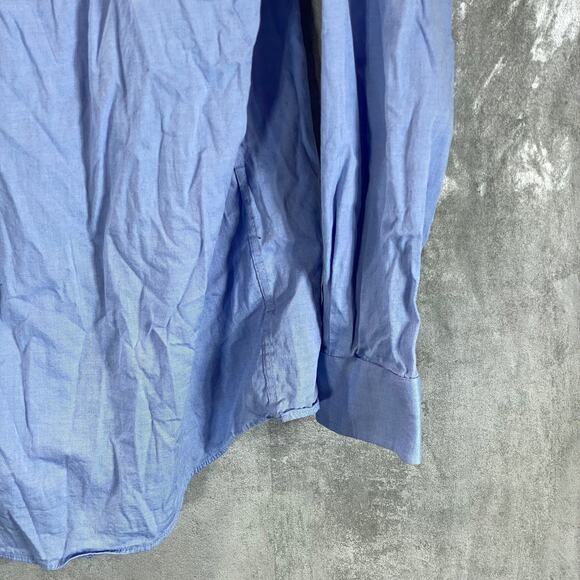 CLUB ROOM Men's Light Blue Regular-Fit Cotton Oxford Dress Shirt SZ 15.5 34/35 - Picture 6 of 9